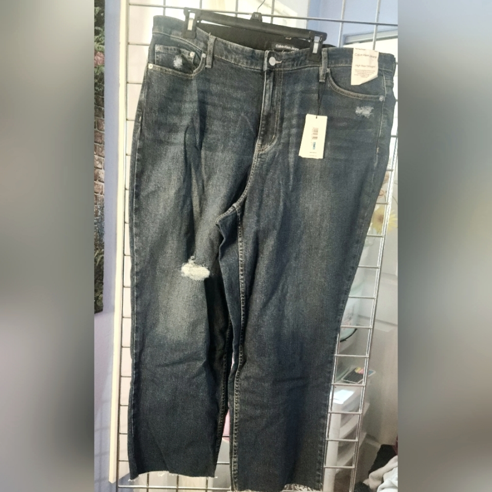 NWT Calvin Klein High Rise Blue Jeans